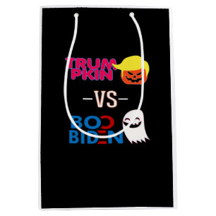 Sacola Para Presentes Média Engraçado Trumpkin Vs Boo Biden Design Classe Hall