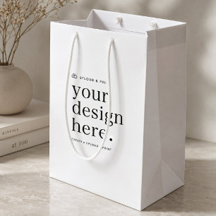 Sacola Para Presentes Média Envie seu Design para a Bolsa de Presente
