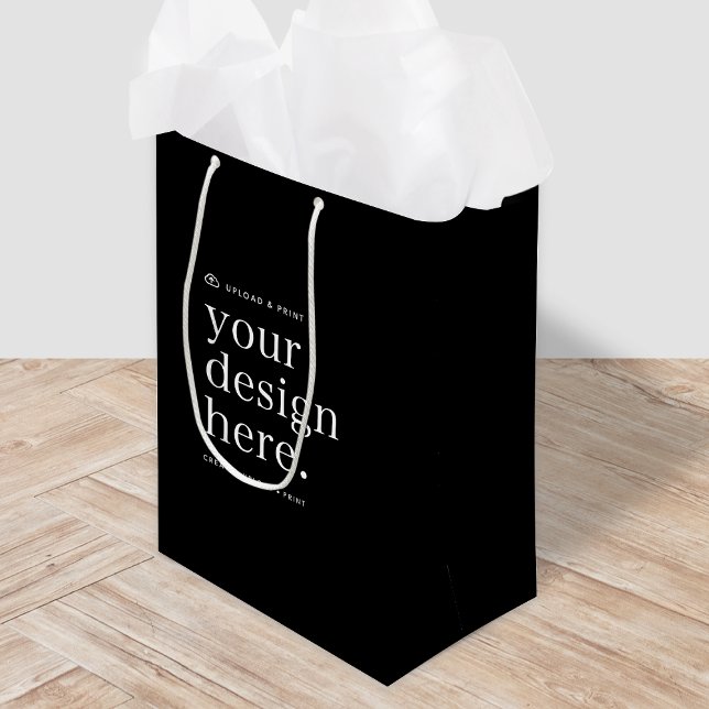 Sacola Para Presentes Média Envie seu Design para a Bolsa de Presente (Versatile gift bags for business, events, weddings, special occasions & more!)