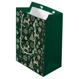 Sacola Para Presentes Média Época de Natal Escandinavo