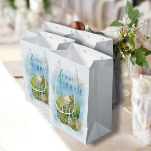 Sacola Para Presentes Média Equipe Noiva Elegante Gazebo dobra Flores