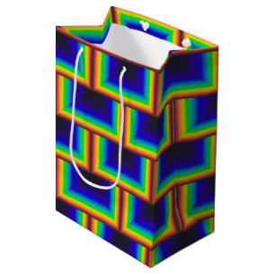 Sacola Para Presentes Média Escalas quadradas de espectro solar