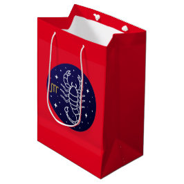 Sacola Para Presentes Média Escorpião - Sinal Zodiac Design Gift Bag Escorpião