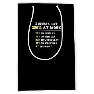 Sacola Para Presentes Média Esforço No Trabalho Essencial - Mal Trabalhando