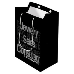 Sacola Para Presentes Média Especialista em vendas de joias PERSONALIZADO