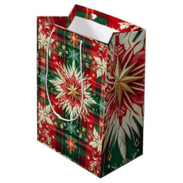 Sacola Para Presentes Média Esplendor de Floco de Neve