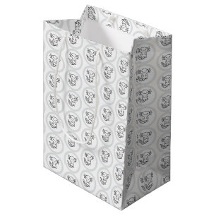Sacola Para Presentes Média Esquadrão engraçado e fofo de Axolote personalizáv