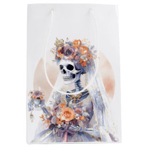 Sacola Para Presentes Média Esqueleto de Halloween Spooky Bag Gift