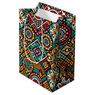 Sacola Para Presentes Média Essência de Africana Vibrance