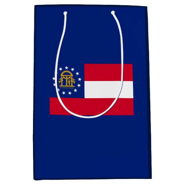 Sacola Para Presentes Média Estado da Geórgia - Design (Frente)