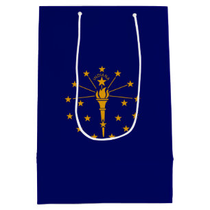 Sacola Para Presentes Média Estado de Indiana Flag Design