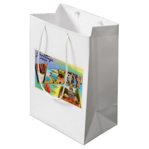 Sacola Para Presentes Média Estado de lembrança velha das viagens vintage do