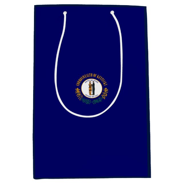 Sacola Para Presentes Média Estado do Kentucky Flag Design (Frente)