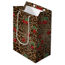 Estampa Animal Leopardo Guepardo Padrão Cereja Ver