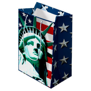 Sacola Para Presentes Média Estátua da liberdade, New York