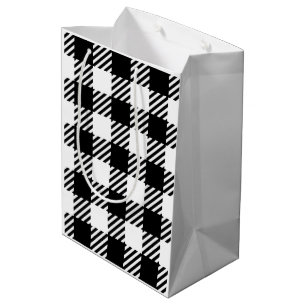 Sacola Para Presentes Média Estilo de Designer Clássico de Xadrez Buffalo - Br