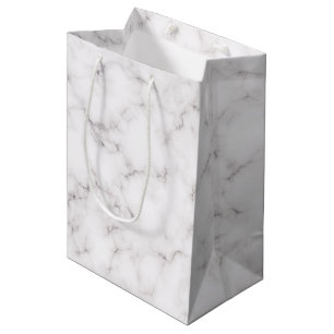 Sacola Para Presentes Média Estilo de mármore elegante