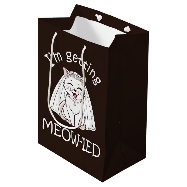 Sacola Para Presentes Média Estou Me Meow-indo! (Frente inclinada)