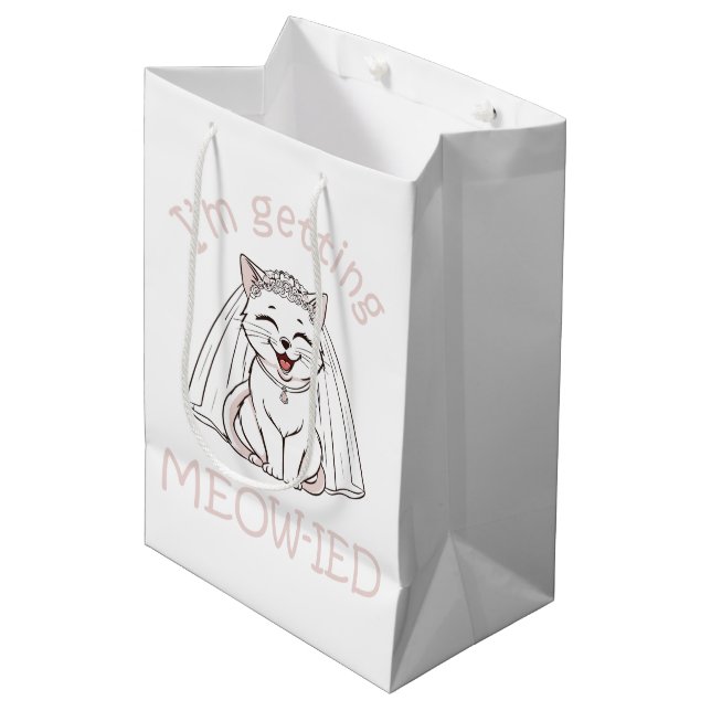 Sacola Para Presentes Média Estou Me Meow-indo! (Frente inclinada)