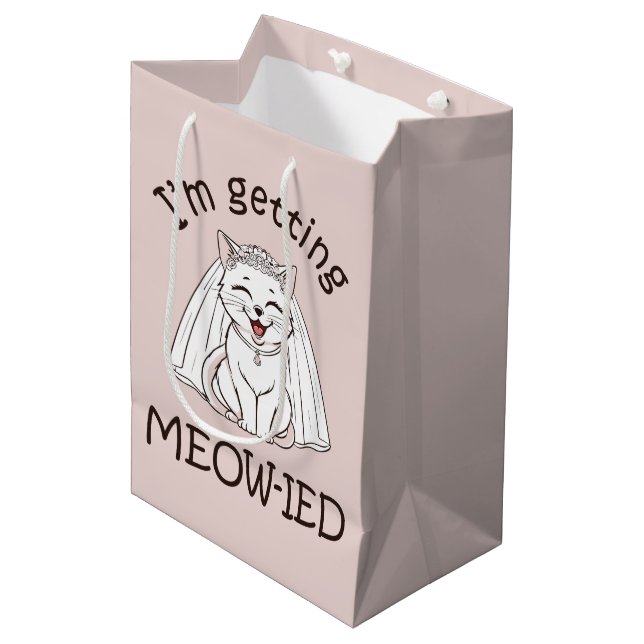 Sacola Para Presentes Média Estou Meow-indo! (Frente inclinada)