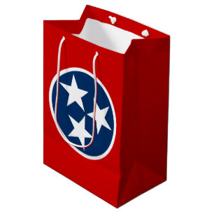 Sacola Para Presentes Média Estrelas brancas de Sinalizador do Tennessee