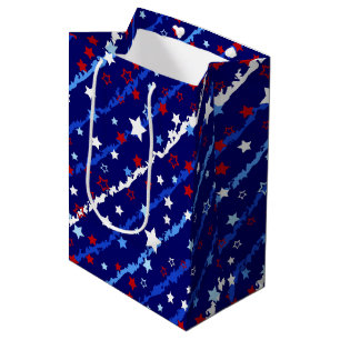 Sacola Para Presentes Média Estrelas Patrióticas Dão Bag