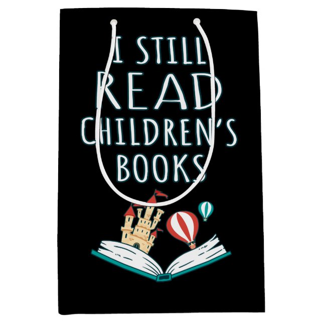 Sacola Para Presentes Média Eu ainda leio livros infantis II (Frente)