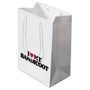 SACOLA PARA PRESENTES MÉDIA EU AMO MEU BANDICOOT
