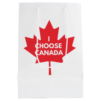 Sacola Para Presentes Média Eu escolho a bolsa de presentes do Canadá