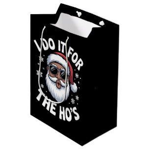 Sacola Para Presentes Média Eu faço isso para o Natal das Hos Afro-Americanas