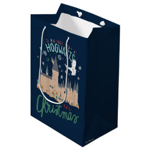 Sacola Para Presentes Média Eu Preferiria Ficar em Hogwarts neste Natal