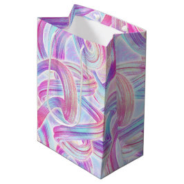 Sacola Para Presentes Média eurobeat holorave - rosa e azul: