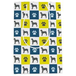 Sacola Para Presentes Média Excelente Cachorro Danoso e Pata Imprimir Grelha A