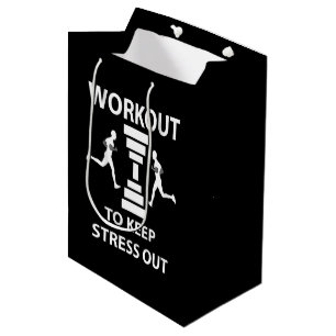 Sacola Para Presentes Média Exercício de Malhação de Workout