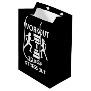 Sacola Para Presentes Média Exercício de Malhação de Workout
