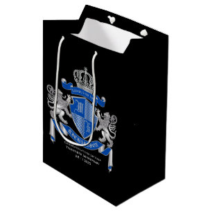 Sacola Para Presentes Média Faça seu próprio Casaco de armas emblema de leã