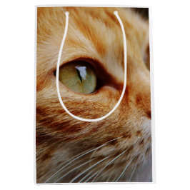 Sacola Para Presentes Média Face determinada de um gengibre