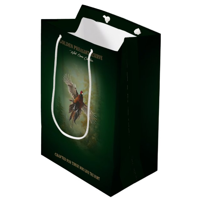 Sacola Para Presentes Média Faisão, Caça Real (Frente inclinada)