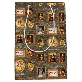 Sacola Para Presentes Média Famosa Arte Enquadrada pelo Renascimento