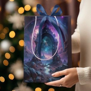 Sacola Para Presentes Média Fantasia do Portal Galático Gateway Cósmico