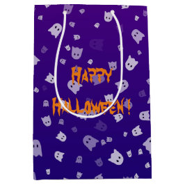 Sacola Para Presentes Média Fantasmas de Halloween
