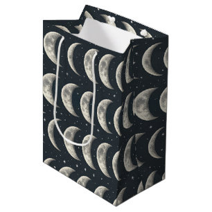 Sacola Para Presentes Média Fase da Lua Celestial (2)