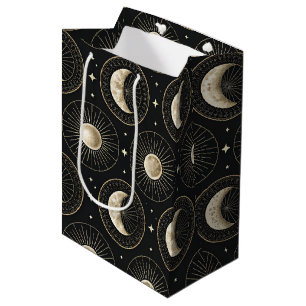 Sacola Para Presentes Média Fase da Lua Celestial (5)