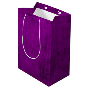 Sacola Para Presentes Média Faux Burst of Purple Velvet
