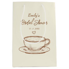 Sacola Para Presentes Média Favor de Casamento de Café | Chá de panela Gift Ba