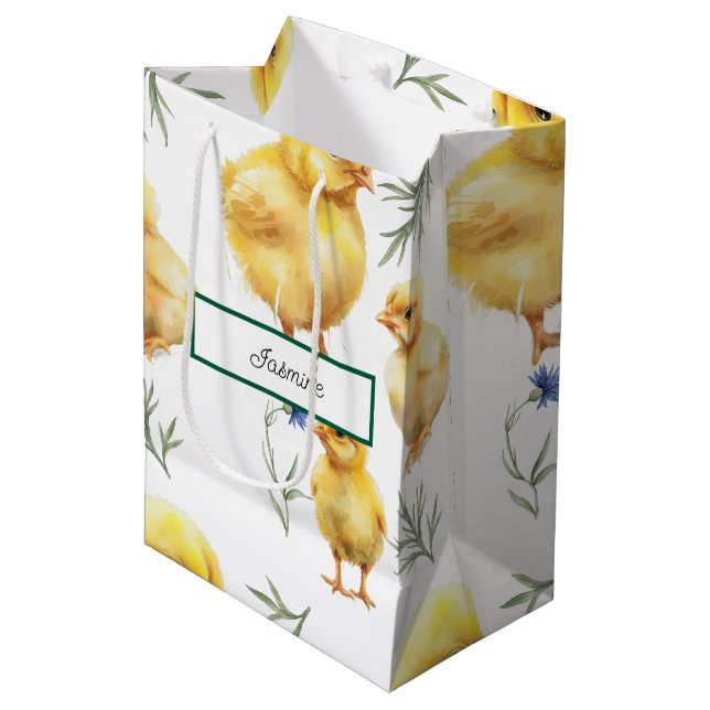 Sacola Para Presentes Média Fazenda de frango (Frente inclinada)