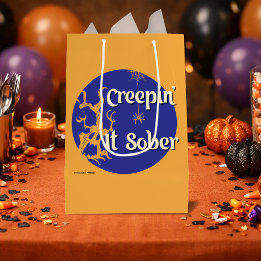 Sacola Para Presentes Média Fazendo a Festa sóbrio | Festa de Halloween Sóbrio