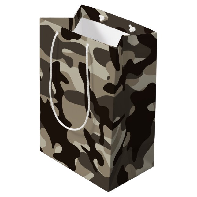 Sacola Para Presentes Média Fechar Camuflagem do Quarto (Verso inclinado)