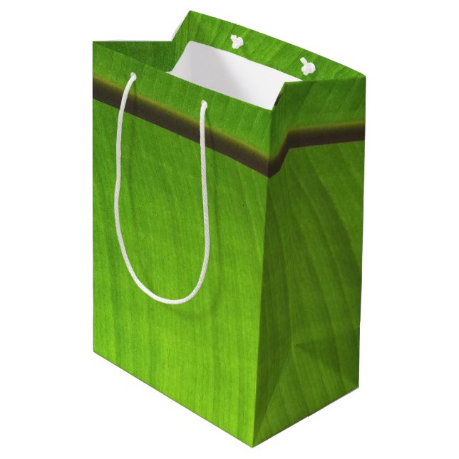 Sacola Para Presentes Média Fecho de Banana Leaf (Verso inclinado)