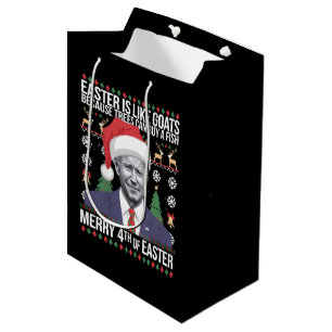 Sacola Para Presentes Média Feliz 4º Natal Feio Da Páscoa